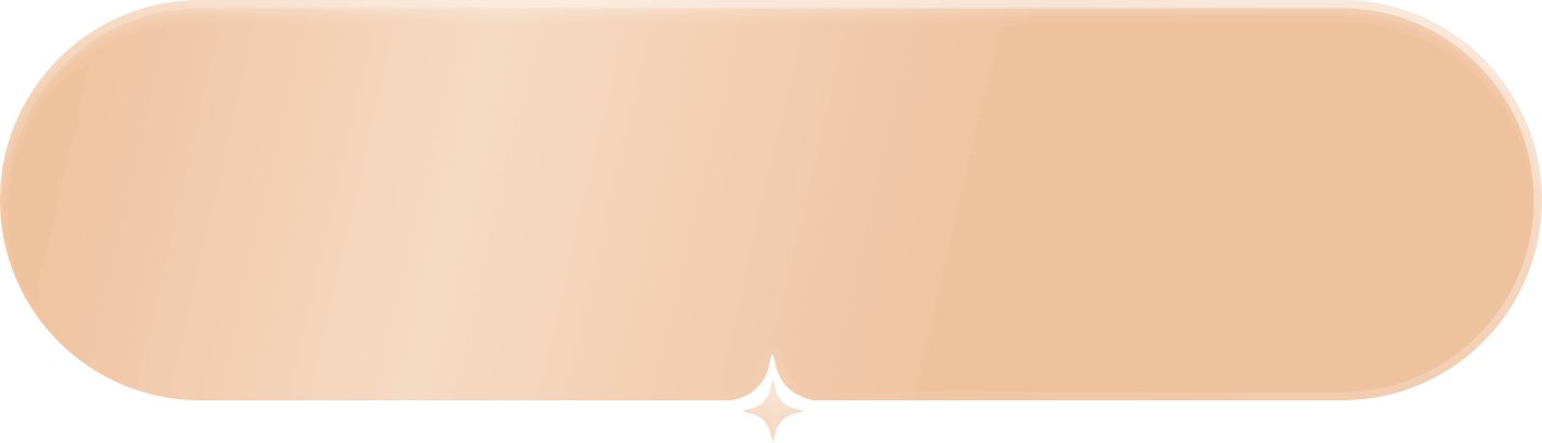 Soft peach gradient shape with a small white sparkle