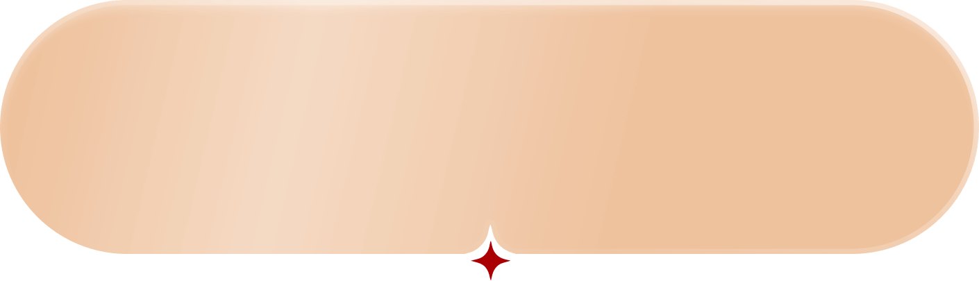 Abstract peach gradient shape with a small red sparkle