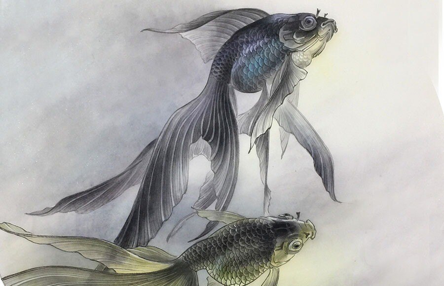 Suibokuga Ink Painting: Painting Water